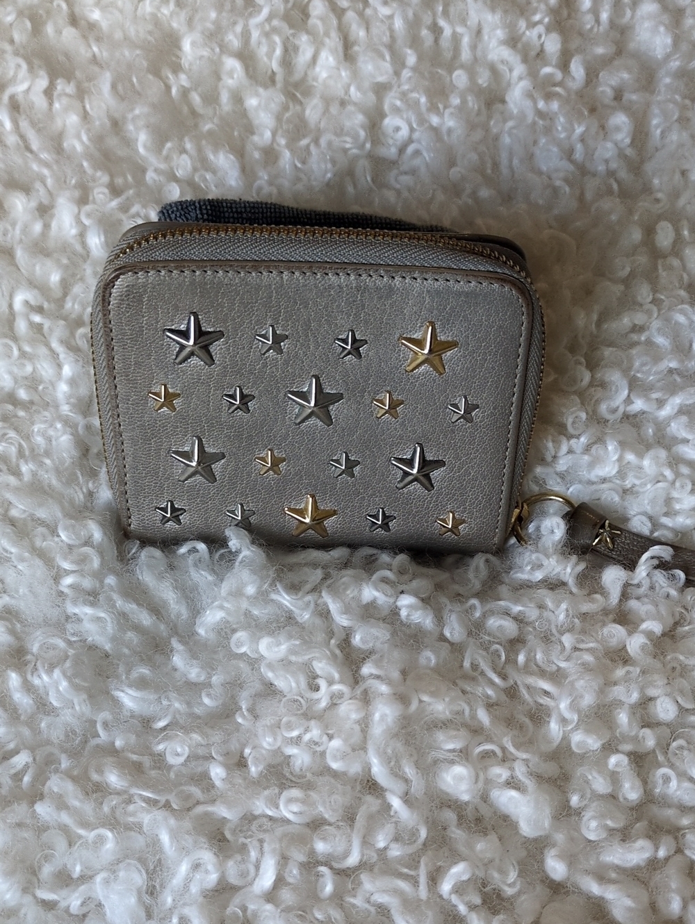 Jimmy Choo Regina Riz Leather Zip Wallet
